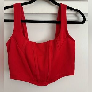 NWT Red Cropped Tank